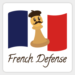 French Defense Flag | Checkmate Gift Ideas | Chess Player Magnet